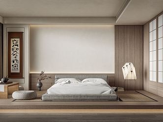 Japanese Tatami Bedroom 3d model