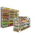 Modern Shelf Convenience Store Snack Shelf 3d model
