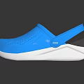 Comfortable Lightweight Blue Perforated Clogs With White Sole For Casual Daily Wear