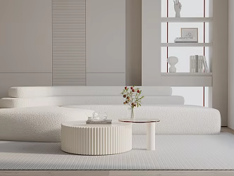 Modern three-seat sofa 3d model