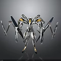 Sleek Futuristic Mechanical Robot With Multiple Limbs And Blue White Wings