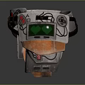 Retro Cyberpunk Grunge Gray Belt Featuring Pixel Art Red Heart Green Digital Display Orange Accents