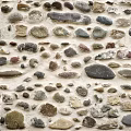 Natural Stone Wall With Various Sizes And Colorful Mixed Rocks For Decor 3d model