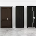 Modern Wooden Swing Doors with Different Panel Designs for Interior Use 3d model