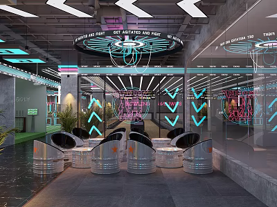 Modern Fitness Gym With Advanced Workout Equipment And Spacious Training Area 3d model
