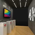 Huawei Roadshow pop-up shop Mobile Phone US Chen Maimang Interactive Photo Card Skateboard Fast Charging Technology Experience Desk 3d model