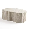 Natural Design Coffee Table With Leaf Pattern Top And Wooden Base 3d model
