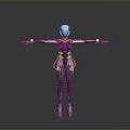 Cybernetic Game And Movie Character With Silver Metallic Body Red Glowing Lines And Outstretched Arms
