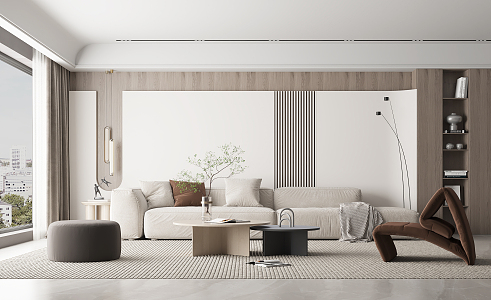 modern living room 3d model