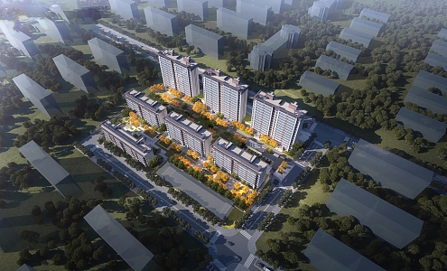 New Chinese-style Residential District 3d model