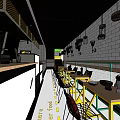 Bubble Tea Shop Interior With Modern Counter Tables Chairs And Decorative Lighting