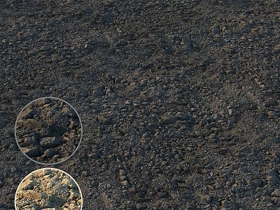 Construction Component With Rough Textured Surface And Gravel Mixed Details 3d model