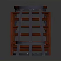 Wooden Stools And Step Stool With Dark Seats And Sturdy Legs