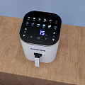 Modern CHANGHONG Kitchen Appliance with Digital Display and Control Panel on Wooden Countertop