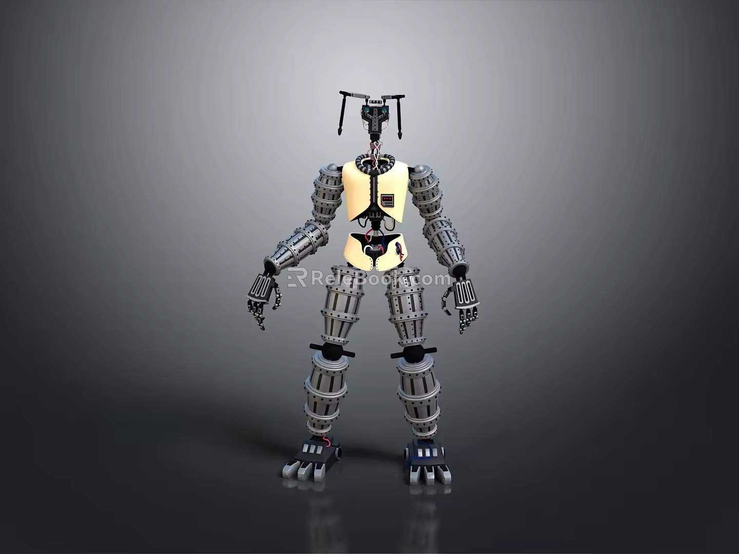 Robot Assistant Small Robot Butler Robot Butler Figure Game Figure 3d model