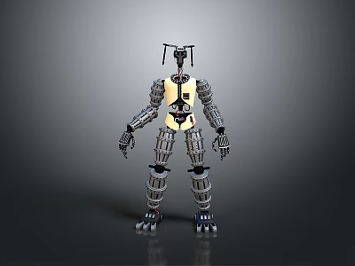 Robot Assistant Small Robot Butler Robot Butler Figure Game Figure 3d model