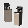 Household Coffee Machines with Beige Storage Cabinets for Modern Kitchen Use 3d model