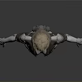 3D Rendered Game Movie Character With Short Hair White Bodysuit And Brown Jacket