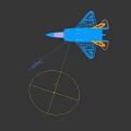White Modern Fighter Jet Flying In Clear Blue Sky With Clouds