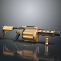 Golden Toy Gun For Kids With Safe Plastic Material And Fun Design