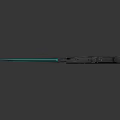 Futuristic Sci Fi Weapon With Glowing Green Blade And Black Mechanical Handle