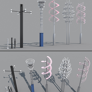 modern street lamp 3d model