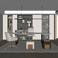Modern study 3d model