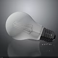 Energy Efficient LED Light Bulb With White Glass And Silver Base Reflective Design