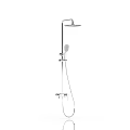Modern Chrome Shower System with Rainfall Head Handheld Sprayer and Adjustable Slide Bar 3d model