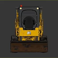 Yellow Skid Steer Loader with Front Bucket and Dirt Marks Construction Vehicle 3d model