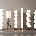 Modern floor lamp cream wind floor lamp gourd string floor lamp bedside floor lamp bedroom floor lamp atmosphere lamp 3d model