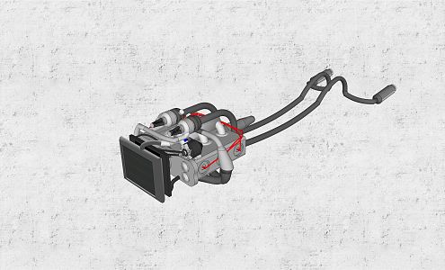 modern engine car engine 3d model