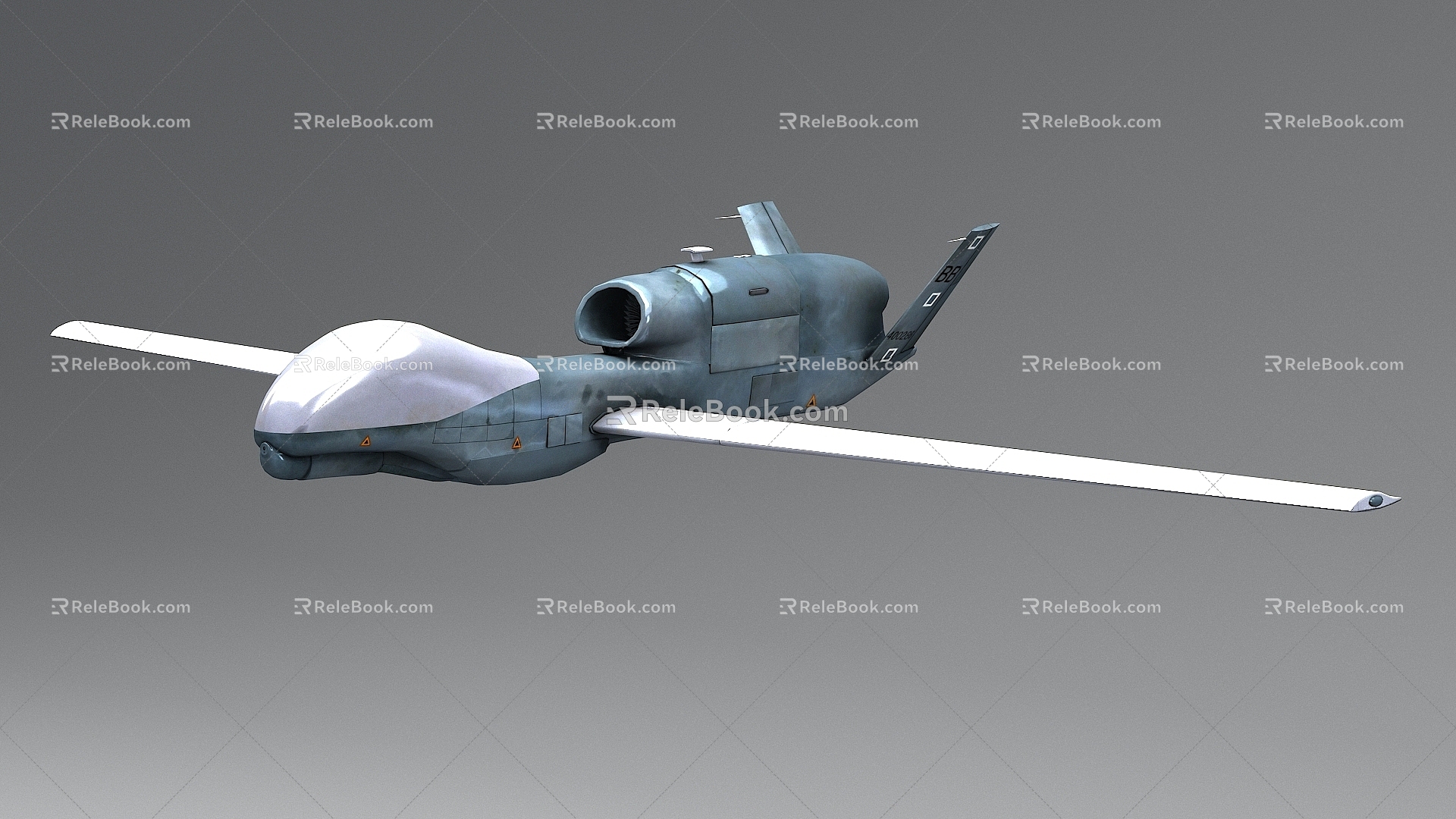 RQ4 MQ4C UAV reconnaissance aircraft US Air Force aircraft fighter sub-era 3d model