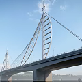 modern bridge 3d model
