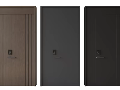 Modern Security Doors With Different Designs And Colors 3d model