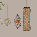 Three Unique Woven Pendant Lights With Natural Bamboo Accents And Warm Lighting