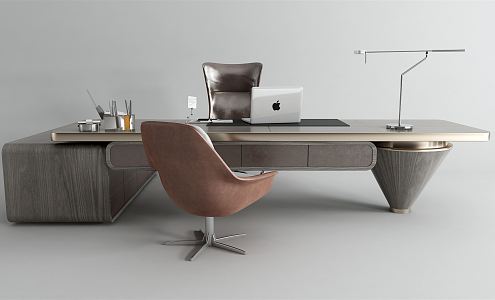 Modern office table and chair large class table and chair combination 3d model