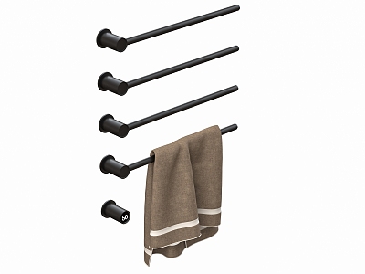 Modern towel rack 3d model