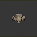 Mechanical Creature With Metallic Armor And Clawed Hands Standing Pose