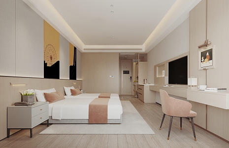 Hotel Room King Room 3d model