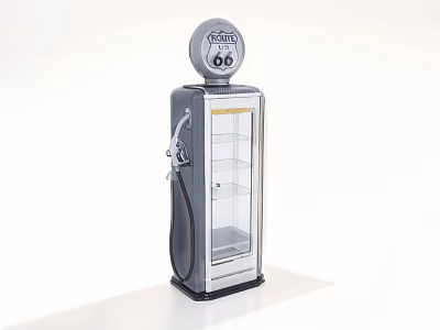 Vintage Style Mobile Digital Products Display Cabinet With Glass Door And Classic Design 3d model