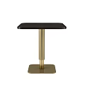 Modern Round Accent Tables With Dark Wood And Gold Metal Design Elements