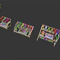 Modern Industrial Laboratory Equipment With Multi Layered Shelving And Compartments