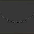 Silver Crown With Intricate Heart Shaped Openwork Metallic Fashion Design