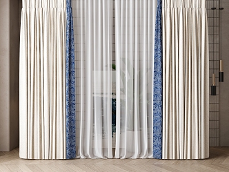 Modern Curtains 3d model