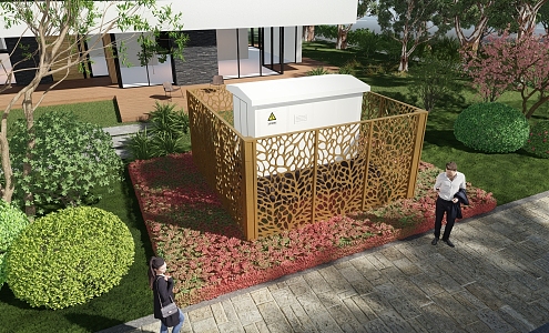 Modern Fence Civil Air Defense Entrance and Exit Porch Frame Sunshine Room Subway Entrance Basement Entrance Underground Passage Entrance 3d model