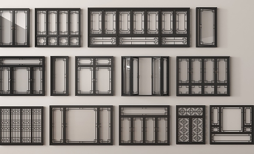 new window combination new window new casement window new window frame 3d model