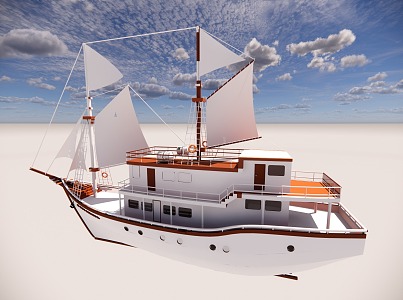 finis ship yacht 3d model