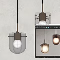 Modern Wooden Pendant Lights With Metal Rod And Warm Glow For Interior Design