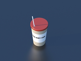 Cup milk tea beverage daily necessities 3d model